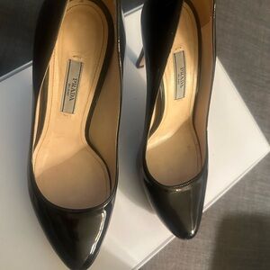 Prada Black Patent Leather Heels